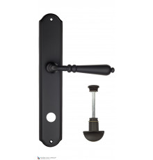 Дверная ручка на планке Fratelli Cattini NAPOLI WC-2 PL02-NM матовый черный