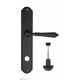 Дверная ручка на планке Fratelli Cattini NAPOLI WC-2 PL02-NM матовый черный