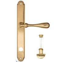 Дверная ручка на планке Fratelli Cattini RETRO WC-2 PL01-OLV полированная латунь