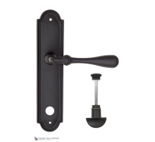 Дверная ручка на планке Fratelli Cattini RETRO WC-2 PL248-NM матовый черный