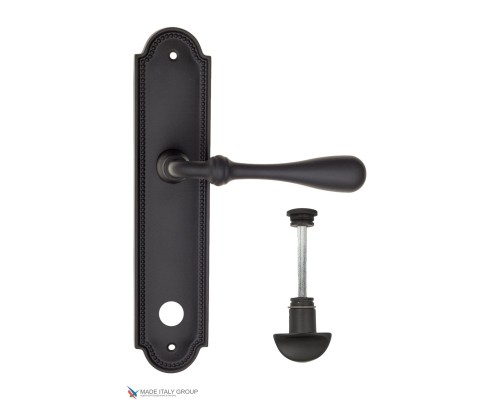 Дверная ручка на планке Fratelli Cattini RETRO WC-2 PL248-NM матовый черный