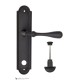 Дверная ручка на планке Fratelli Cattini RETRO WC-2 PL248-NM матовый черный