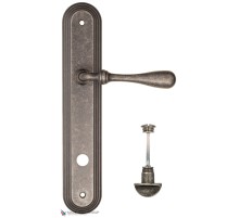 Дверная ручка на планке Fratelli Cattini RETRO WC-2 PL288-IA античное серебро