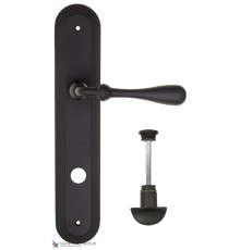 Дверная ручка на планке Fratelli Cattini RETRO WC-2 PL288-NM матовый черный