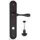 Дверная ручка на планке Fratelli Cattini RETRO WC-2 PL288-NM матовый черный