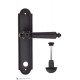Дверная ручка на планке Fratelli Cattini TORCELLO WC-2 PL248-NM матовый черный