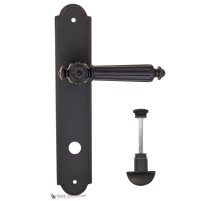 Дверная ручка на планке Fratelli Cattini TORCELLO WC-2 PL257-NM матовый черный