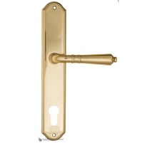 Дверная ручка на планке Fratelli Cattini TOSCANA CYL PL02-OLV полированная латунь