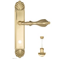 Дверная ручка Venezia ANAFESTO WC-2 на планке PL87 полированная латунь