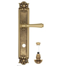 Дверная ручка Venezia CALLISTO WC-4 на планке PL97 французское золото + коричневый