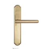 Дверная ручка Venezia EXA на планке PL02 полированная латунь