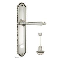 Дверная ручка Venezia PELLESTRINA WC-2 на планке PL98 натуральное серебро + черный