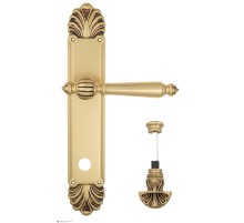 Дверная ручка Venezia PELLESTRINA WC-4 на планке PL87 французское золото + коричневый