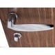 Дверная ручка Venezia Unique STONE (серия SLIM) полированный хром