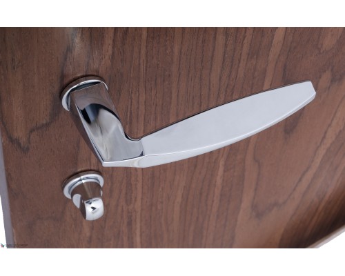 Дверная ручка Venezia Unique STONE (серия SLIM) полированный хром Дверная ручка Venezia Unique STONE (серия SLIM) полированный хром