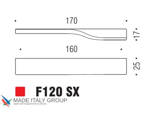 Ручка скоба модерн COLOMBO DESIGN F120SX-NM матовый черный 160 мм