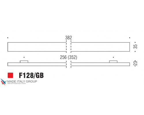 Ручка скоба модерн COLOMBO DESIGN F128GB-CR полированный хром 256-352 мм