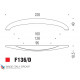 Ручка скоба модерн COLOMBO DESIGN F136D-CR полированный хром 96 мм