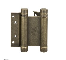 101OA075B2 Дверная петля барная пружинная двусторонняя ALDEGHI 75x28x34 мм античная бронза
