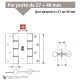 CODE 87 LO 155-40 Дверная петля барная пружинная двусторонняя ALDEGHI 155x40 полированная латунь