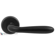 Дверная ручка на круглом основании COLOMBO Robot CD41RSB-NM матовый черный