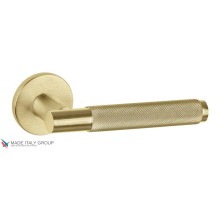 Дверная ручка на круглом основании Fratelli Cattini UNA X 7FS-SB матовое золото