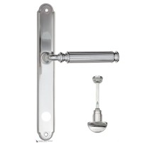 Дверная ручка на планке Fratelli Cattini ENCIA WC-2 PL01-CR полированный хром