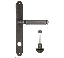 Дверная ручка на планке Fratelli Cattini ENCIA WC-2 PL01-IA античное серебро