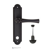 Дверная ручка на планке Fratelli Cattini FOGGIA WC-2 PL248-NM матовый черный
