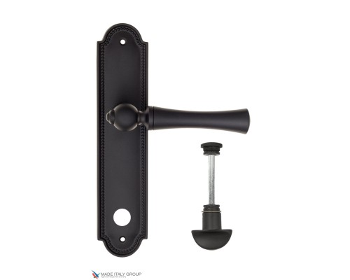Дверная ручка на планке Fratelli Cattini FOGGIA WC-2 PL248-NM матовый черный Дверная ручка на планке Fratelli Cattini FOGGIA WC-2 PL248-NM матовый черный