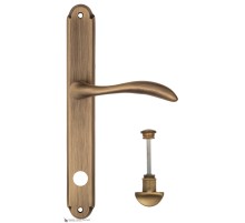 Дверная ручка на планке Fratelli Cattini LUCCIA WC-2 PL01-BY матовая бронза