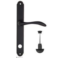 Дверная ручка на планке Fratelli Cattini LUCCIA WC-2 PL01-NM матовый черный