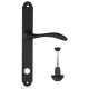 Дверная ручка на планке Fratelli Cattini LUCCIA WC-2 PL01-NM матовый черный