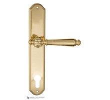 Дверная ручка на планке Fratelli Cattini MARANI CYL PL02-OLV полированная латунь