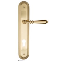 Дверная ручка на планке Fratelli Cattini NAPOLI CYL PL288-OLV полированная латунь