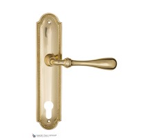 Дверная ручка на планке Fratelli Cattini RETRO CYL PL248-OLV полированная латунь