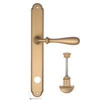 Дверная ручка на планке Fratelli Cattini RETRO WC-2 PL01-BS матовая латунь Дверная ручка на планке Fratelli Cattini RETRO WC-2 PL01-BS матовая латунь