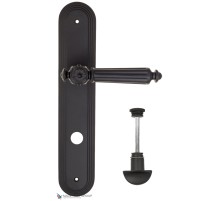 Дверная ручка на планке Fratelli Cattini TORCELLO WC-2 PL288-NM матовый черный