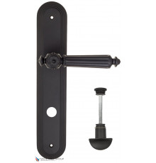 Дверная ручка на планке Fratelli Cattini TORCELLO WC-2 PL288-NM матовый черный