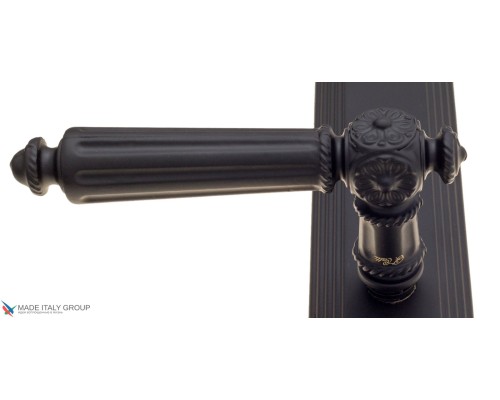 Дверная ручка на планке Fratelli Cattini TORCELLO WC-2 PL288-NM матовый черный Дверная ручка на планке Fratelli Cattini TORCELLO WC-2 PL288-NM матовый черный