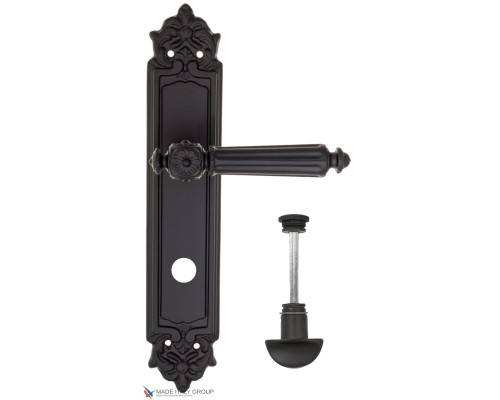Дверная ручка на планке Fratelli Cattini TORCELLO WC-2 PL96-NM матовый черный Дверная ручка на планке Fratelli Cattini TORCELLO WC-2 PL96-NM матовый черный
