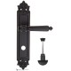 Дверная ручка на планке Fratelli Cattini TORCELLO WC-2 PL96-NM матовый черный