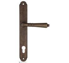 Дверная ручка на планке Fratelli Cattini TOSCANA CYL PL01-BA античная бронза Дверная ручка на планке Fratelli Cattini TOSCANA CYL PL01-BA античная бронза