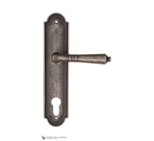 Дверная ручка на планке Fratelli Cattini TOSCANA CYL PL248-IA античное серебро