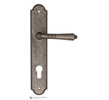 Дверная ручка на планке Fratelli Cattini TOSCANA CYL PL257-IA античное серебро