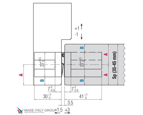 KUBICA K2760 DXSX, CS петля скрытая универсальная МАТОВЫЙ ХРОМ (60 kg) KUBICA K2760 DXSX, CS петля скрытая универсальная МАТОВЫЙ ХРОМ (60 kg)