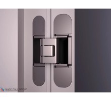 KUBICA HYBRID K6380 45 CR.SAT петля скрытая универсальная асимметричная, цвет МАТОВЫЙ ХРОМ (80 kg)