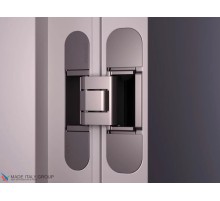 KUBICA HYBRID K6380 45 CR.SAT петля скрытая универсальная асимметричная, цвет МАТОВЫЙ ХРОМ (80 kg)