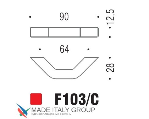Ручка скоба модерн COLOMBO DESIGN F103C-CR полированный хром 64 мм Ручка скоба модерн COLOMBO DESIGN F103C-CR полированный хром 64 мм