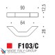 Ручка скоба модерн COLOMBO DESIGN F103C-CR полированный хром 64 мм